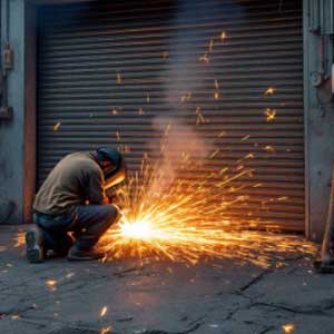 جوشکاری و آهنگری درب پارکینگ شمال تهران