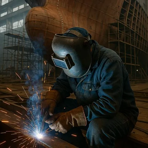 CO₂‑Welding (MIG/MAG) در صنایع کشتی‌سازی