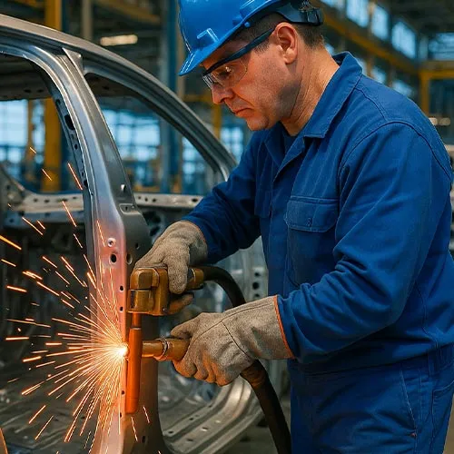 جوش نقطهای مقاومتی (Resistance Spot Welding) در ساخت بدنه خودرو